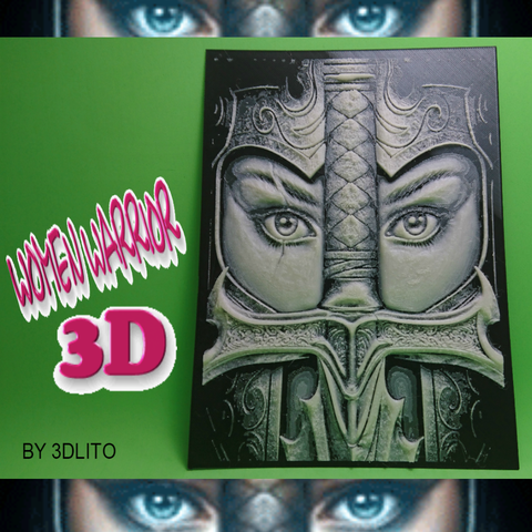 DRAWING 3D WARRIOR WOMAN 3D Print Model