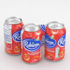 3D Beverage Can Rubicon Pomergrenate 330ml 3D Model