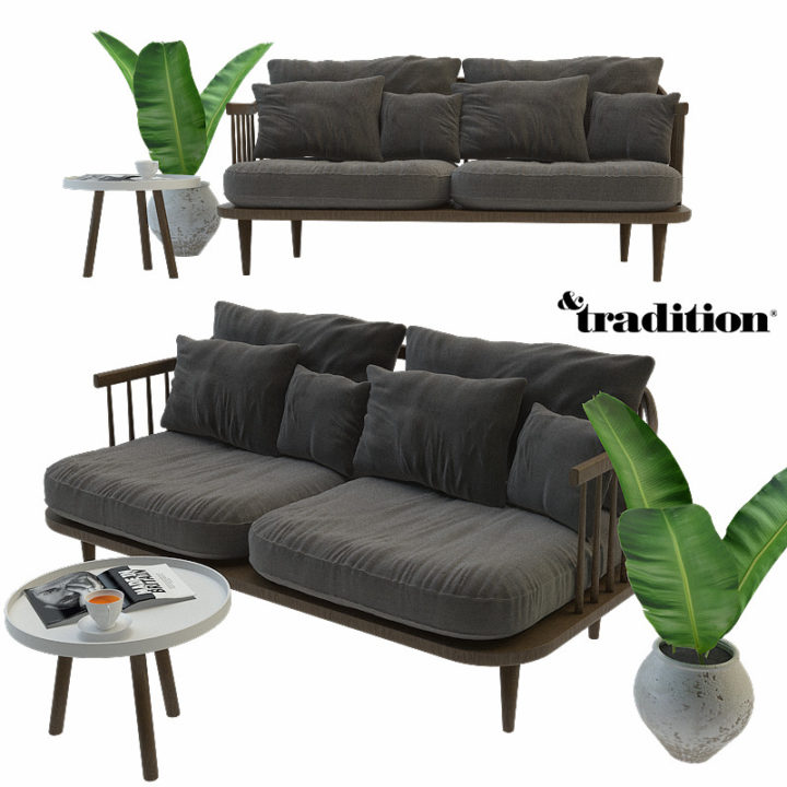 Fly sofa Andtradition Set 3D Model