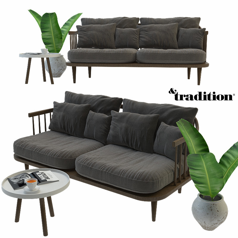 Fly sofa Andtradition Set 3D Model
