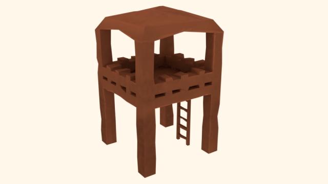 Tower low-poly 3D Model