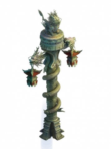 Decorative column – Long column 3D Model