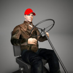 3D Worker  Driver 02 3D Model
