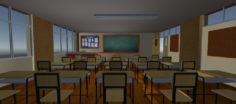 Class Room – Low Poly 3D model 3D Model