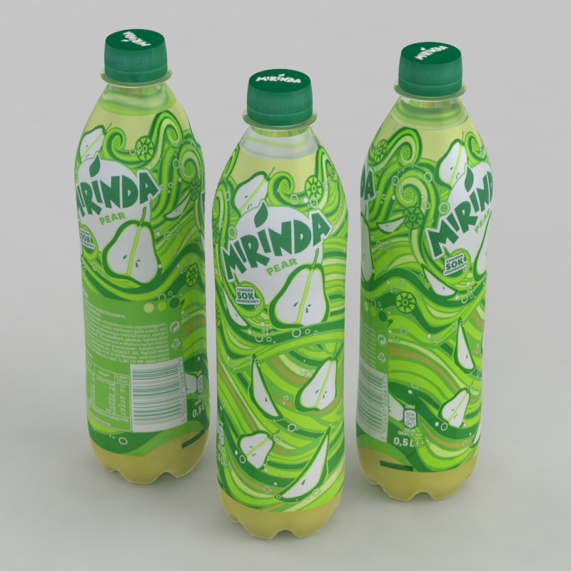 Beverage Bottle Mirinda Pear 500ml 3D model 3D Model