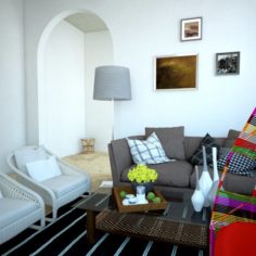Living Room Modern Style 3D Model