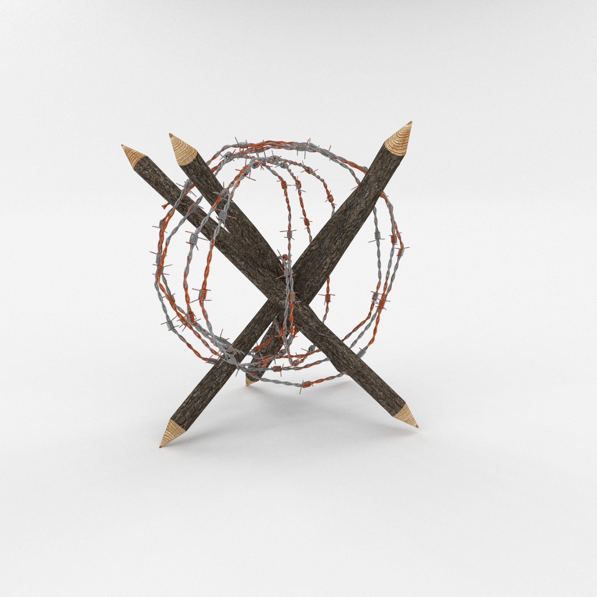 Barb Wire Obstacle 5 3D Model