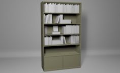 Bookshelf 3d model 3D Model