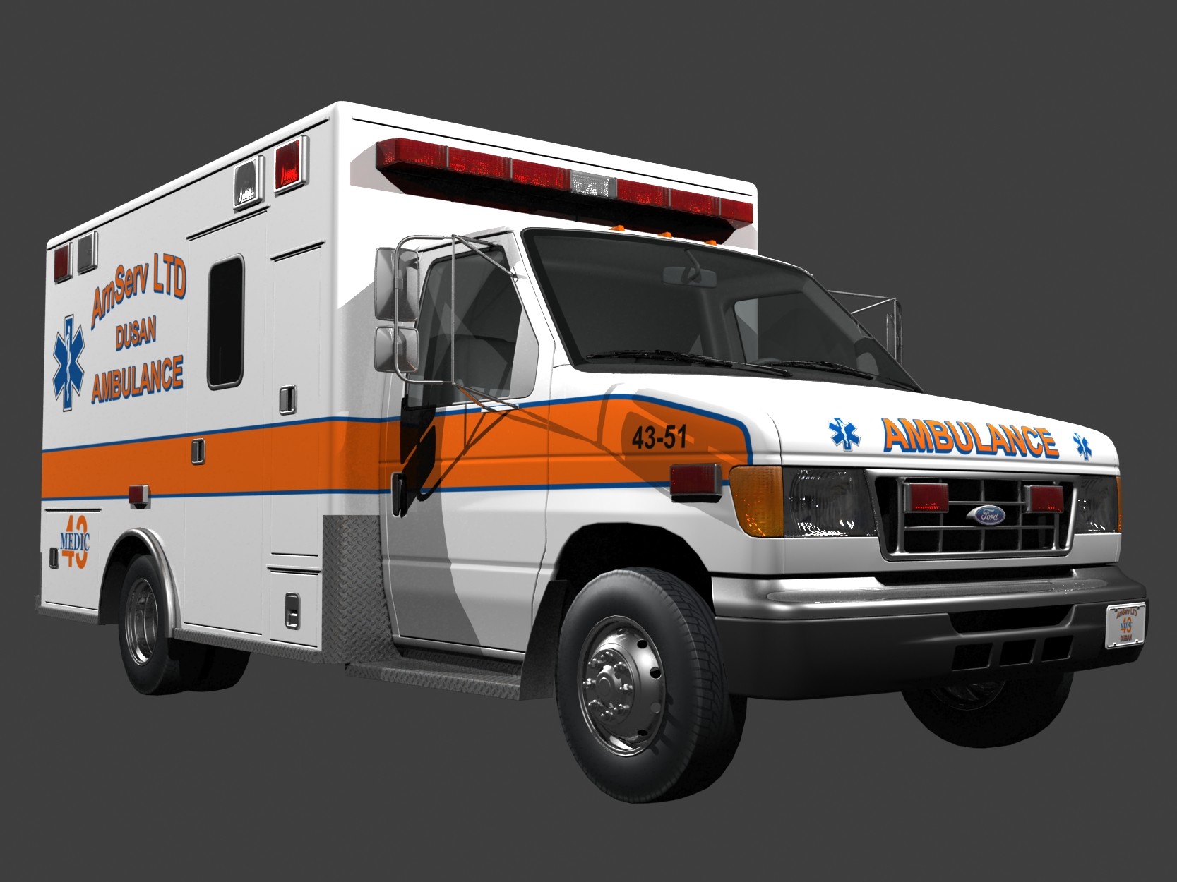 3D AMBULANCES 3D Model