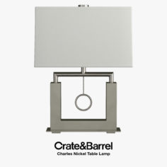 Crate & Barrel – Charles Nickel Table Lamp 3D Model