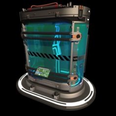 SciFi Cryopod Container 3D model 3D Model