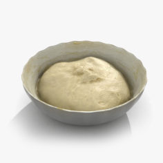 Dough in a Bowl Realistic 3D Model