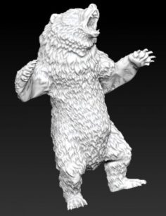 Angry Grizzly bear 3D Model