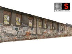 An abandoned street Facade 16K 3D Model