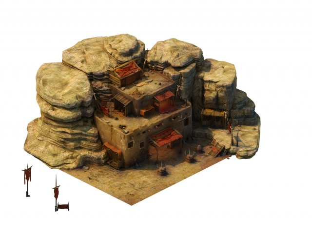 Desert Gobi – Cottage Main House 04 3D Model