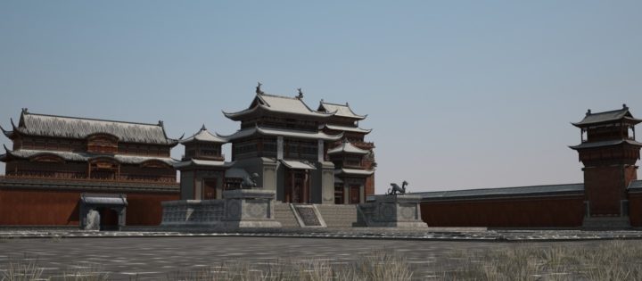 A 3D model of the small siege of Japan’s ancient building 3D model 3D Model