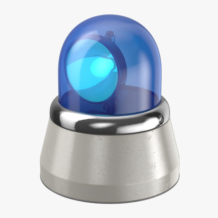 Car light (70s) – Blue Lit 3D Model