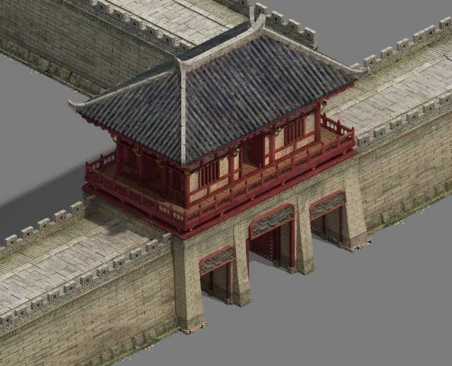 City Gate – City Wall – City Cape 01 3D Model