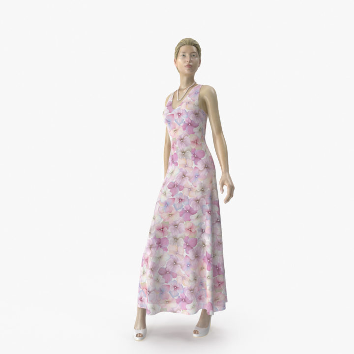 3D Showroom Mannequin 036 Pose 03 model 3D Model