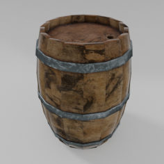 Lowpoly Barrel 3D Model