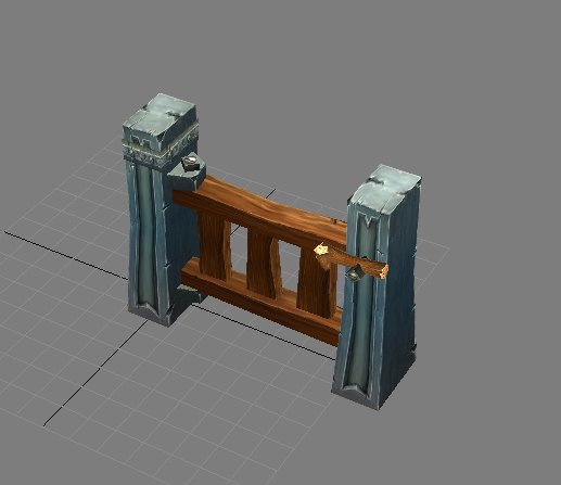 Game Model Arena – door wood 01 3D Model