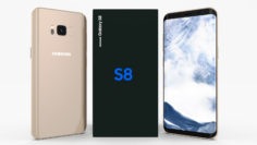 Samsung Galaxy S8 Maple Gold 3D Model