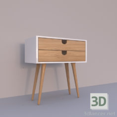 3D-Model 
White nightstand