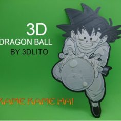 Dibujo 3D Son Goku   (BOLA DE DRAGÓN) 3D Print Model