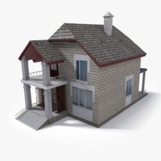 Lowpoly East Europe House 1 3D Model