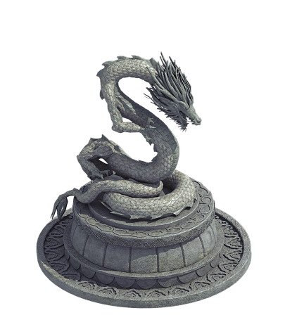 Decorative stone – dragon 09 3D Model