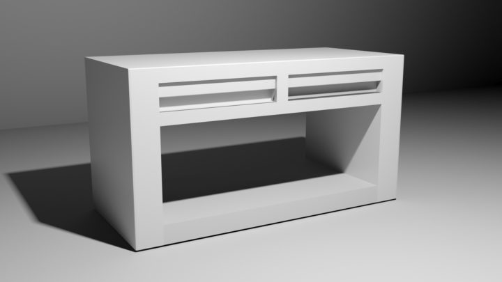 white drawer 3D Model