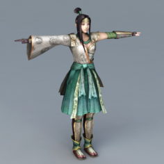 Young Warrior Girl 3d model