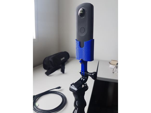 Ricoh Theta – GoPro adapter 3D Print Model