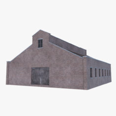 3D Old brick barn 4 3D Model