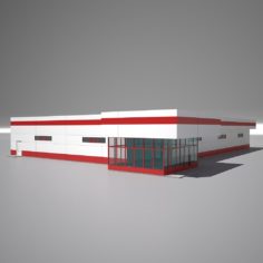 Shop Building 2 3D Model