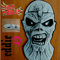 DRAWING 3D eddie (IRON MAIDEN) … 3D DRAWING ….. 3D Print Model