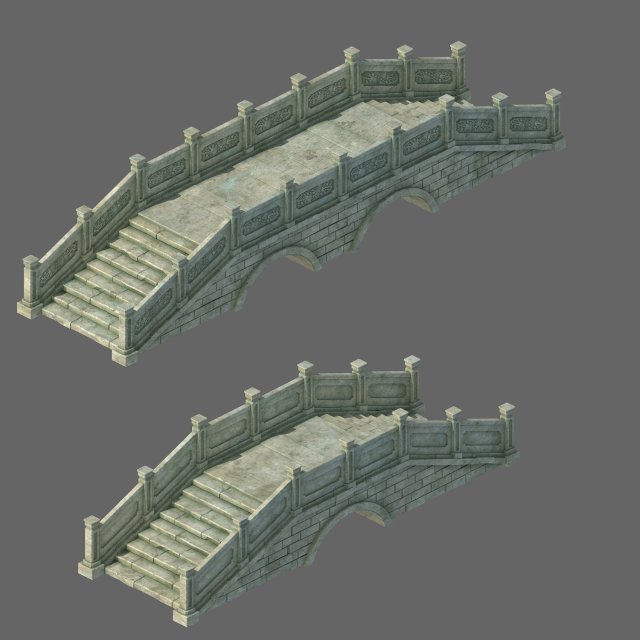 Ancient architecture – stone bridge 3D Model
