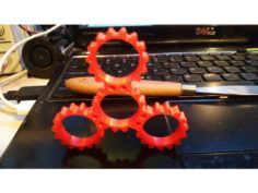 Gear Style Fidget Spinner 3D Print Model