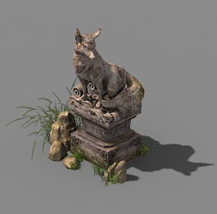 Game Model – Fox – Statue 3D Model