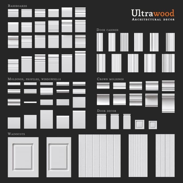 Ultrawood architectural decor 3D 3D Model