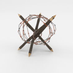 Barb Wire Obstacle 5 3D Model