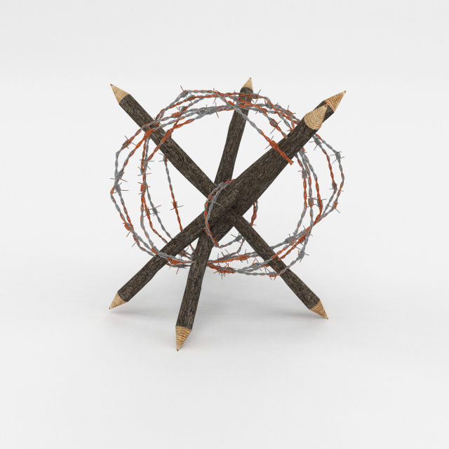 Barb Wire Obstacle 5 3D Model