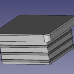 Bouchon pour tube carré de 50mm 3D Print Model