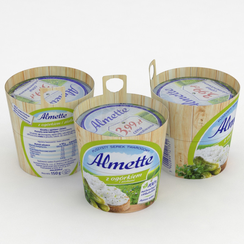Almette Cucumber and Herbs 150g 3D Model