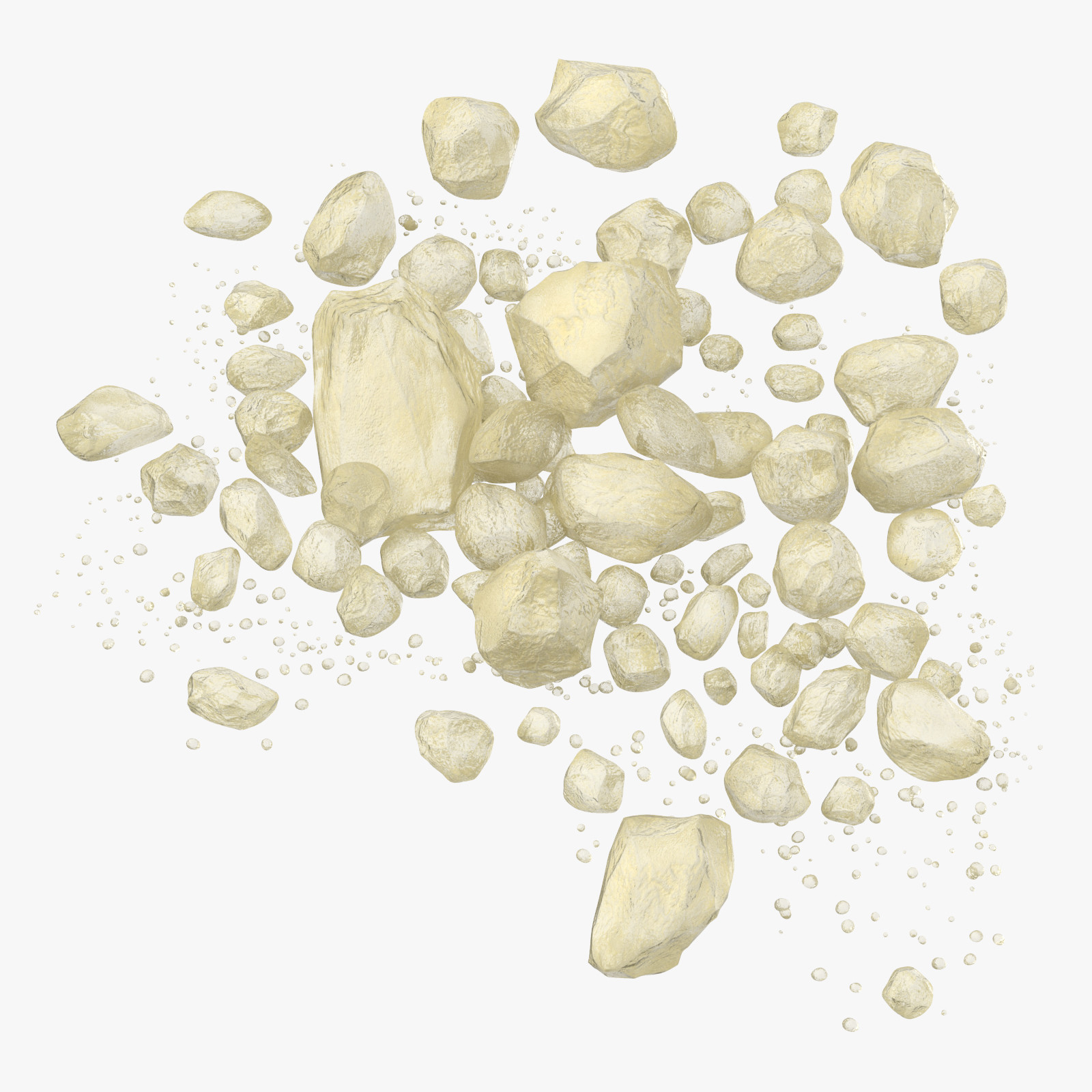 3D Loose Pile of Crystalmeth 01 3D Model