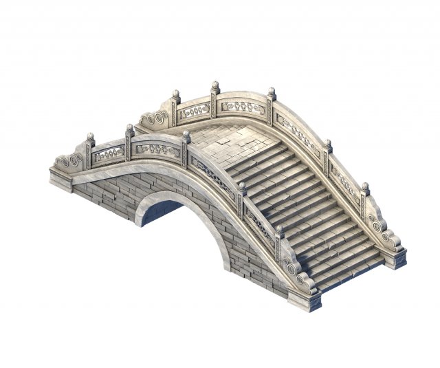 Architecture – Windland Prairie Stone Bridge 02 3D Model