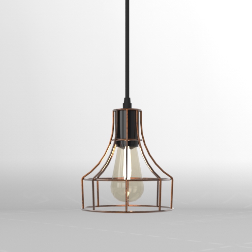 Retro Metal Pendant Lamp 3D Model