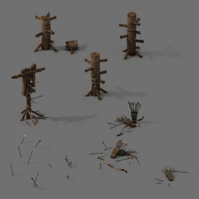 Barracks – arrows 3D Model