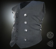 Cowboy Vest 3D Model