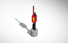 Electrical Stand Post w- Caution Display 3d Print Free 3D Model